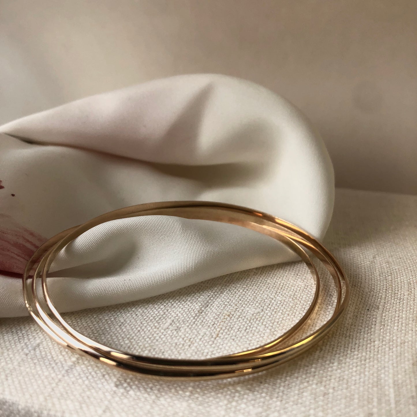 Thin bangle, 14k gold