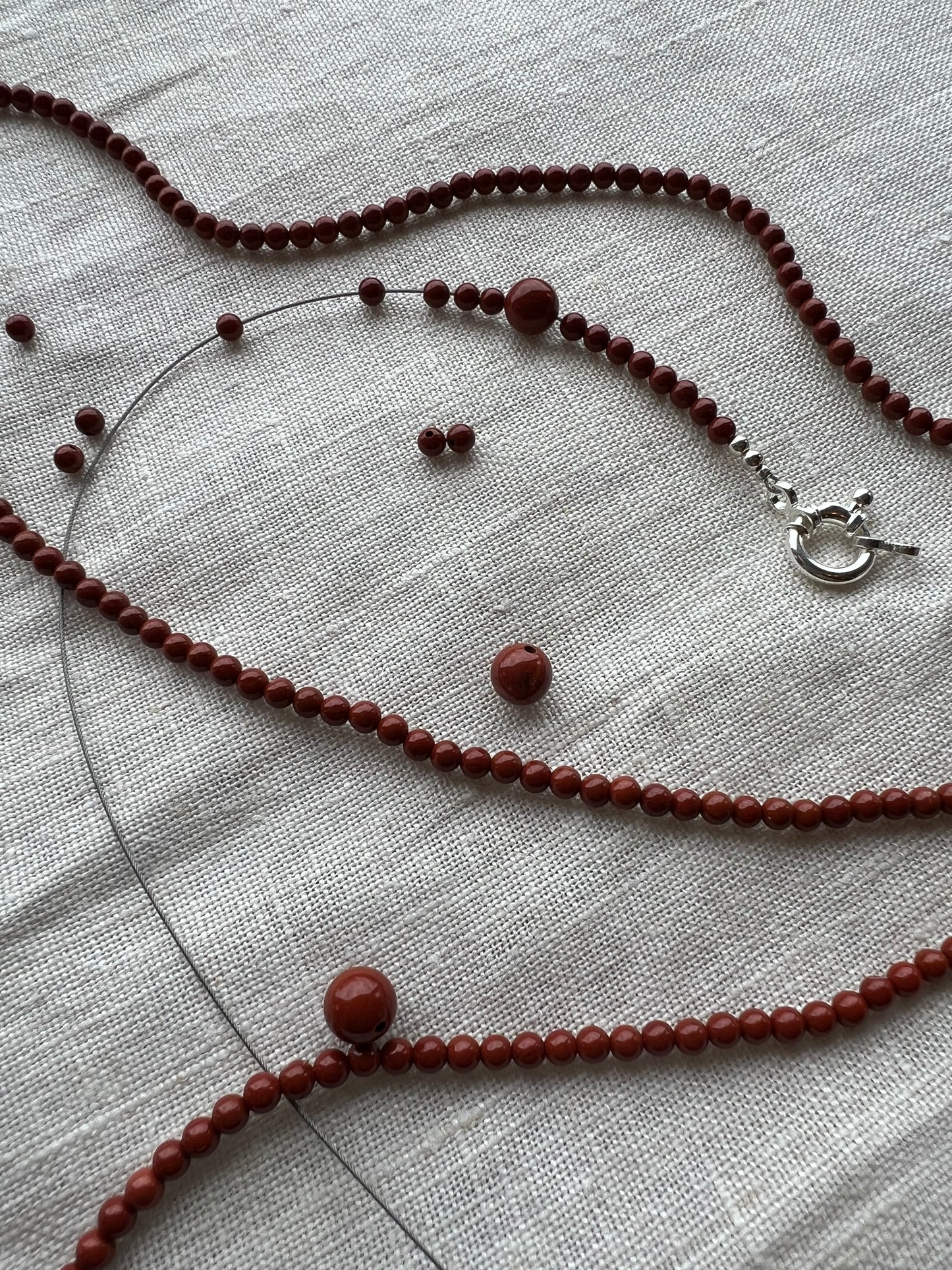 Gemstone Annual Necklace- Red Jasper