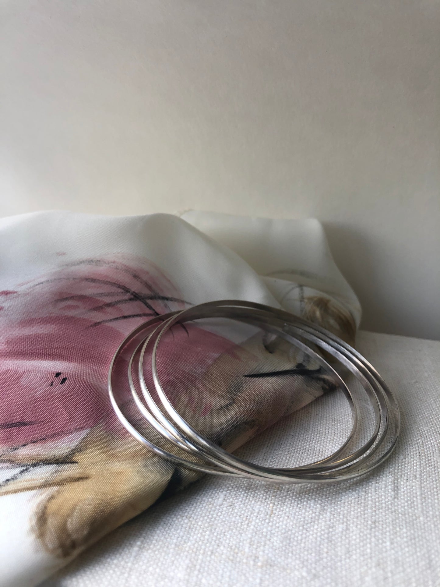 Thin bangle, sterling silver