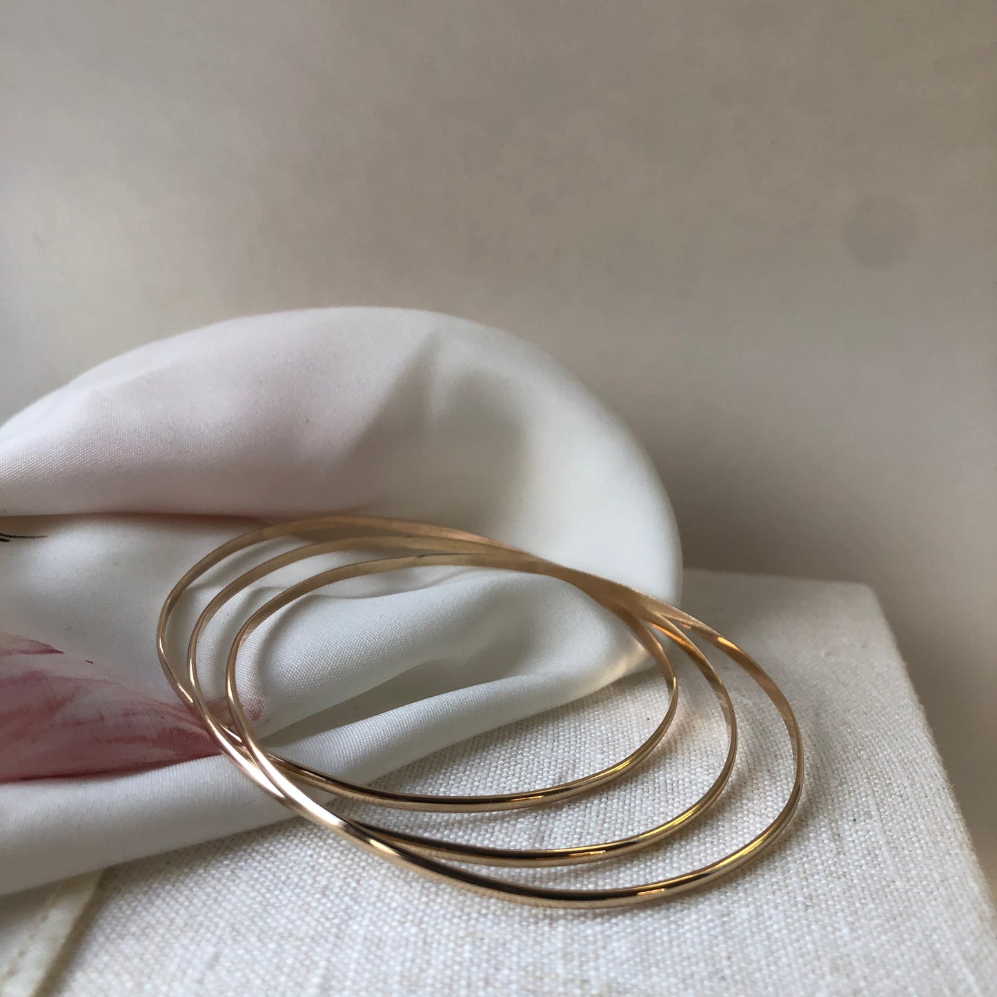 Thin bangle, 14k gold