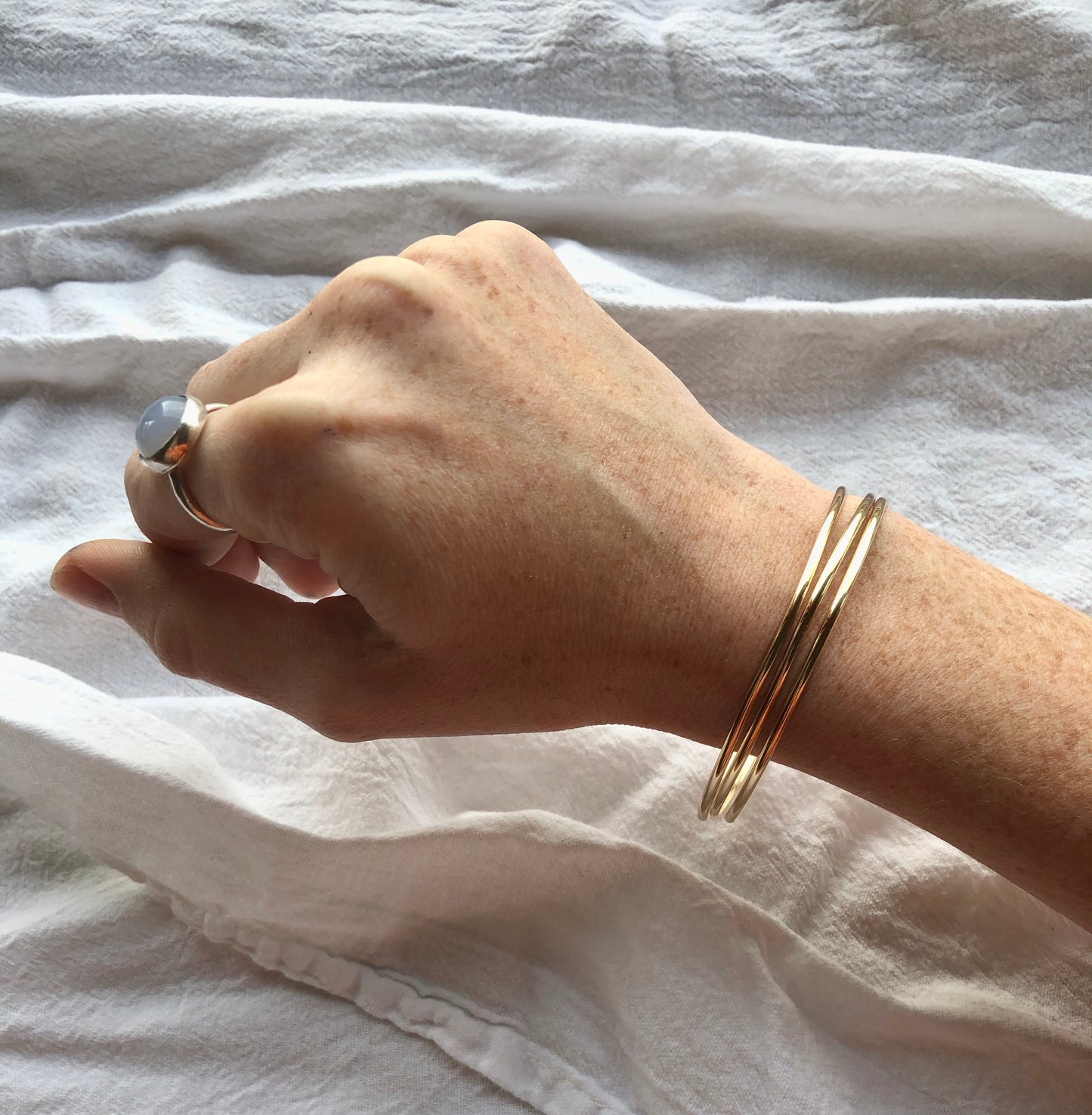 Thin bangle, 14k gold