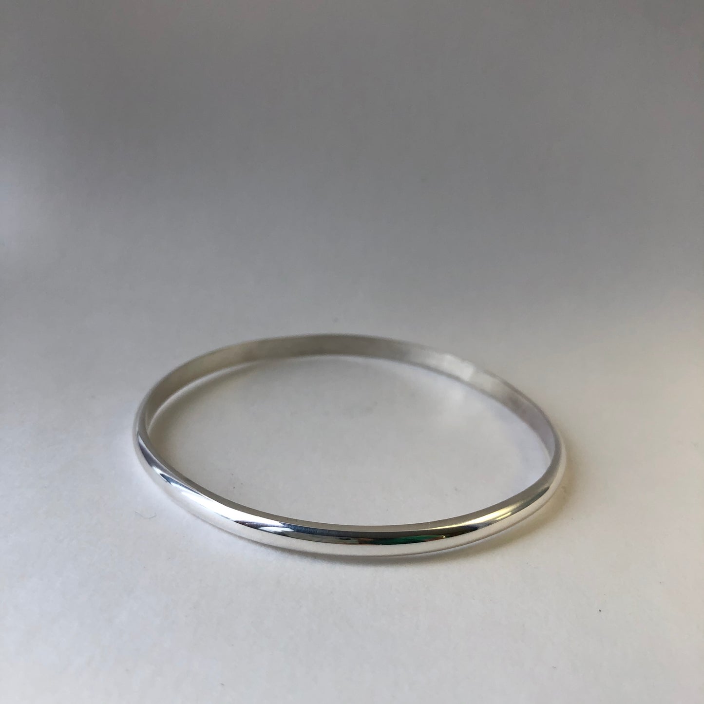 Thick bangle, Sterling silver